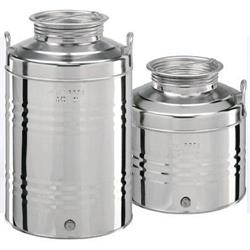 FUSTINO INOX LT 50 PER OLIO C/PREDISPOSIZIONE