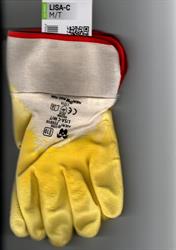 GUANTI LATTICE GIALLO COTONE