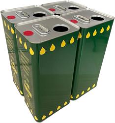 LATTA RETTANGOLARE 5 LT PER OLIO DOPPIO TAPPO